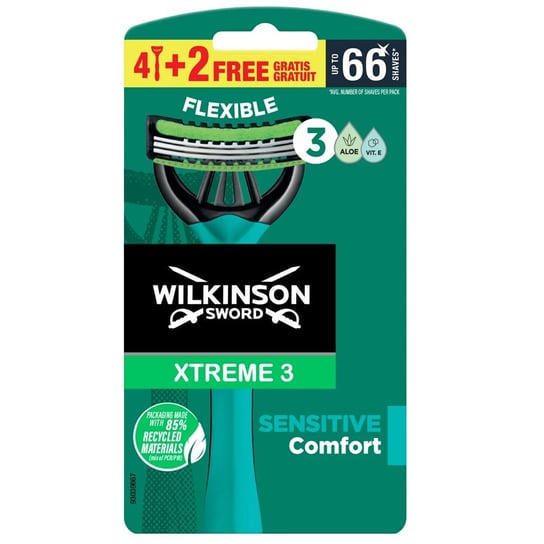 Wilkinson,Xtreme3 Sensitive Comfort jednorazowe maszynki do golenia dla mężczyzn 6szt Wilkinson