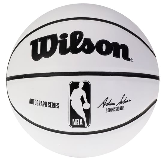 Wilson Autograph Mini Ball WTB3405XB, unisex, piłki do koszykówki, Białe Wilson