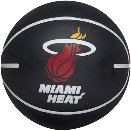 Wilson NBA Dribbler Miami Heat Mini Ball WTB1100PDQMIA, unisex, piłki do koszykówki, Czarne Wilson