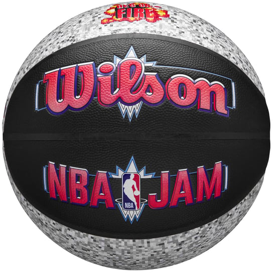 Wilson NBA Jam Indoor-Outdoor Ball WZ2011801XB, unisex, piłki do koszykówki, Czarne Wilson
