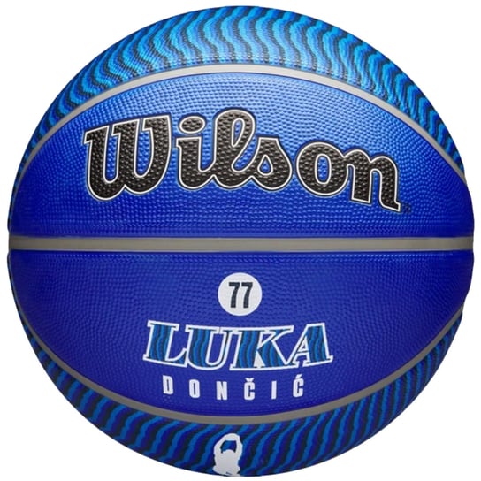 Wilson NBA Player Icon Luka Doncic Outdoor Ball WZ4006401XB, unisex, piłki do koszykówki, Niebieskie Wilson