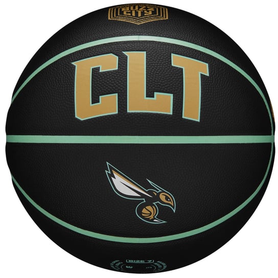 Wilson NBA Team City Collector Charlotte Hornets Ball WZ4016404ID, unisex, piłki do koszykówki, Czarne Wilson