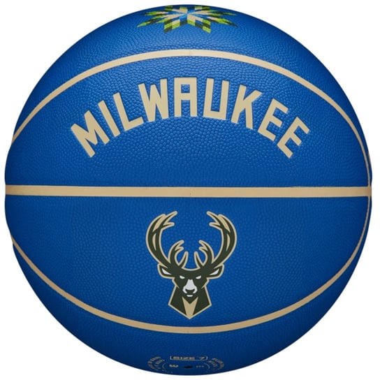 Wilson NBA Team City Collector Milwaukee Bucks Ball WZ4016417ID, unisex, piłki do koszykówki, Niebieskie Wilson