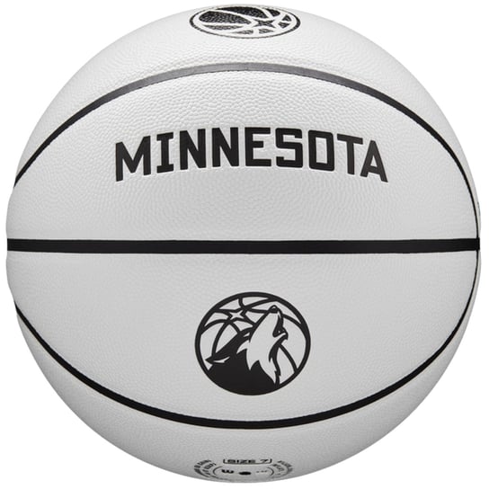 Wilson NBA Team City Collector Minnesota Timberwolves Ball WZ4016418ID, unisex, piłki do koszykówki, Białe Wilson