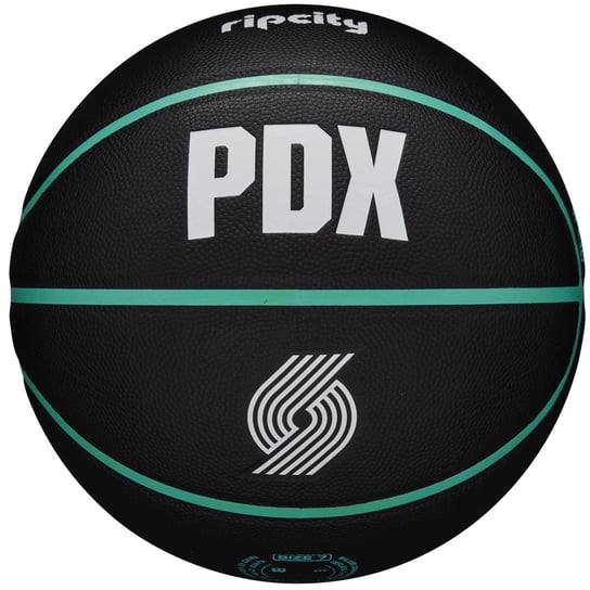 Wilson NBA Team City Collector Portland Trail Blazers Ball WZ4016425ID, unisex, piłki do koszykówki, Czarne Wilson