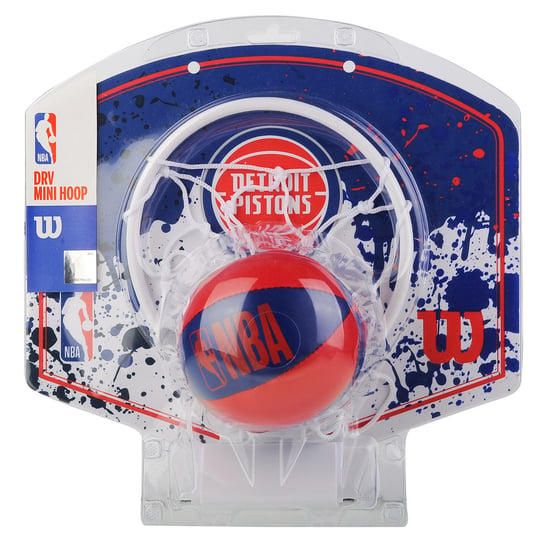 Wilson Nba Team Detroit Pistons Mini Hoop Wtba1302Det, Kobieta/Mężczyzna, Tablica Do Koszykówki, Niebieski Wilson