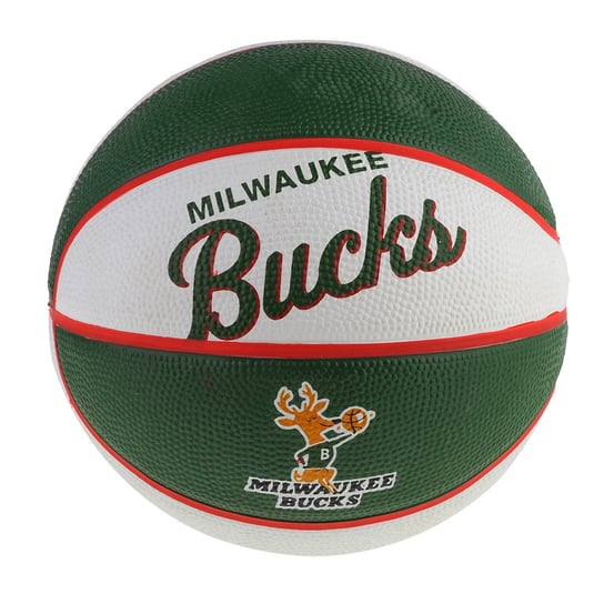 Wilson NBA Team Retro Milwaukee Bucks Mini Ball WTB3200XBMIL, unisex, piłki do koszykówki, Zielone Wilson