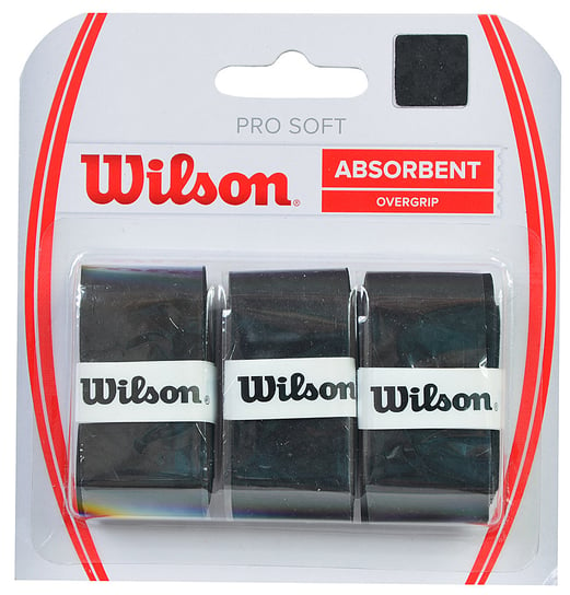 Wilson, Owijka, Pro Soft Absorbent Overgrip WRZ4040, czarny, 3szt. Wilson
