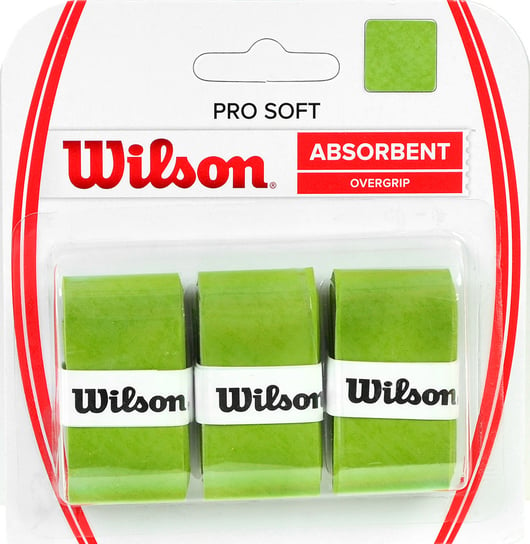 Wilson, Owijka, Pro Soft Absorbent Overgrip WRZ4040LI, zielony, 3szt. Wilson