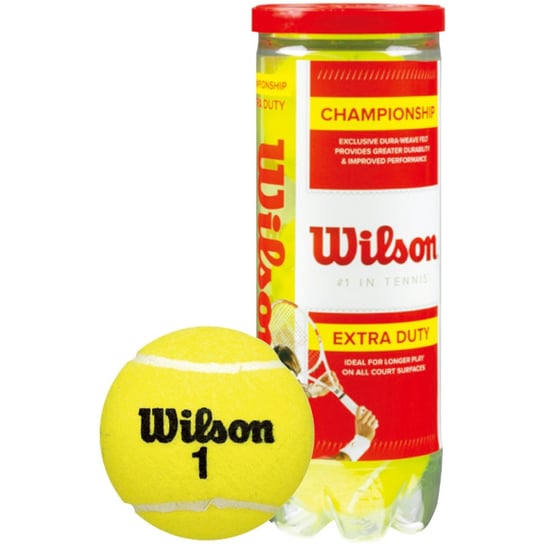 Wilson, Piłki tenisowe, Championship Extra Kpl. 3 szt., żółty Wilson