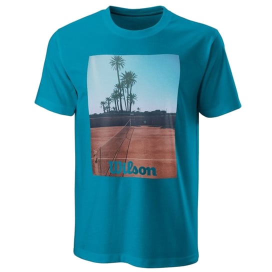 Wilson Scenic Tech Tee WRA790203, Mężczyzna, T-shirt kompresyjny, Niebieski Wilson