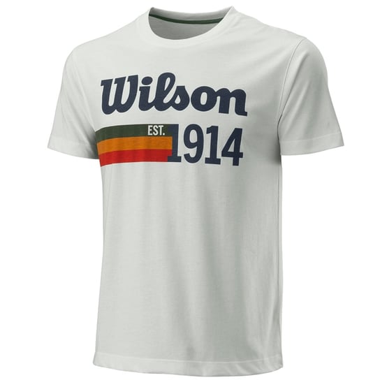 Wilson Script 14 Tech Tee WRA805002, Mężczyzna, T-shirt kompresyjny, Biały Wilson