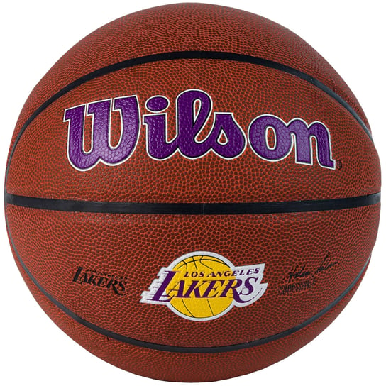 Wilson Team Alliance Los Angeles Lakers Ball WTB3100XBLAL, unisex, piłki do koszykówki, Brązowe Wilson