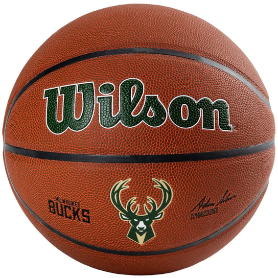 Wilson Team Alliance Milwaukee Bucks Ball WTB3100XBMIL, unisex, piłki do koszykówki, Brązowe Wilson