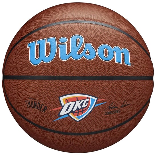 Wilson Team Alliance Oklahoma City Thunder Ball WTB3100XBOKC, unisex, piłki do koszykówki, Brązowe Wilson