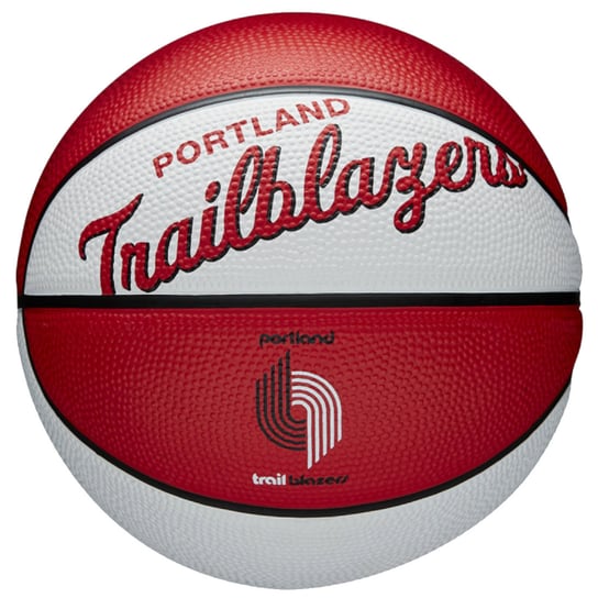 Wilson Team Retro Portland Trail Blazers Mini Ball WTB3200XBPOR unisex piłka do koszykówki biała Wilson