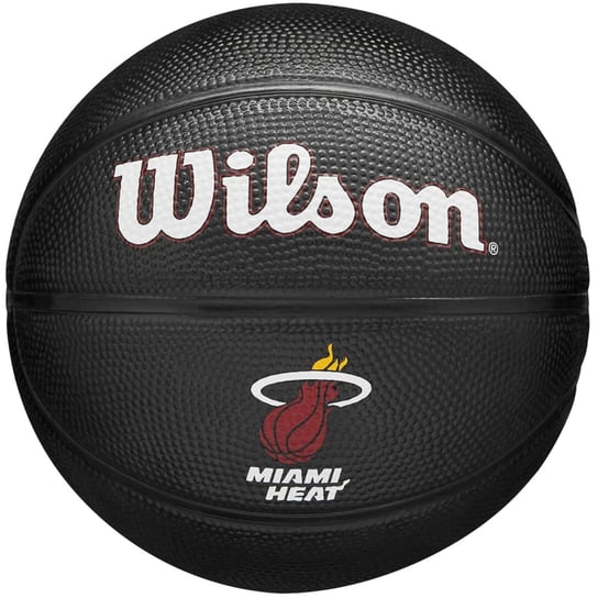 Wilson Team Tribute Miami Heat Mini Ball WZ4017607XB, unisex, piłki do koszykówki, Czarne Wilson