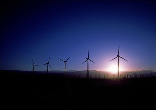 Wind turbines above San Gorgonio Pass, known as Banning Pass, in Riverside County., Carol Highsmith - plakat 60x40 cm Galeria Plakatu