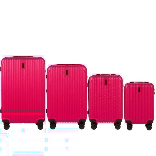 WINGS Zestaw 4 walizek KOMPLET XXL bagaży PODRÓŻNYCH z ABS-u na 4 kółkach Wings