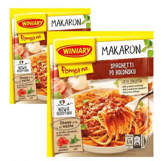 Winiary Pomysł na Makaron Spaghetti po Bolońsku 2x Nestle