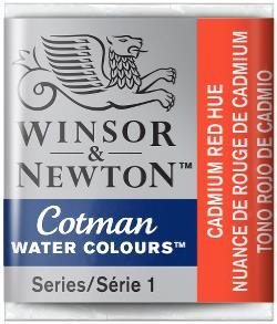 Winsor&Newton, farba akwarelowa Cotman półkostka, Cadmium Red Hue Winsor & Newton