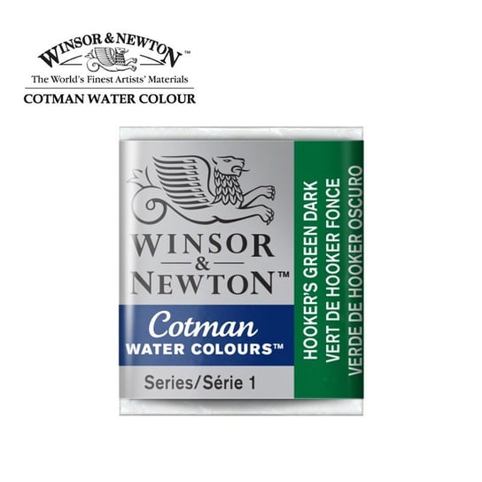 Winsor&Newton, farba akwarelowa Cotman półkostka, Hooker's Green Dark Winsor & Newton
