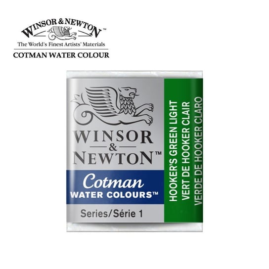 Winsor&Newton, farba akwarelowa Cotman półkostka, Hooker's Green Light Winsor & Newton