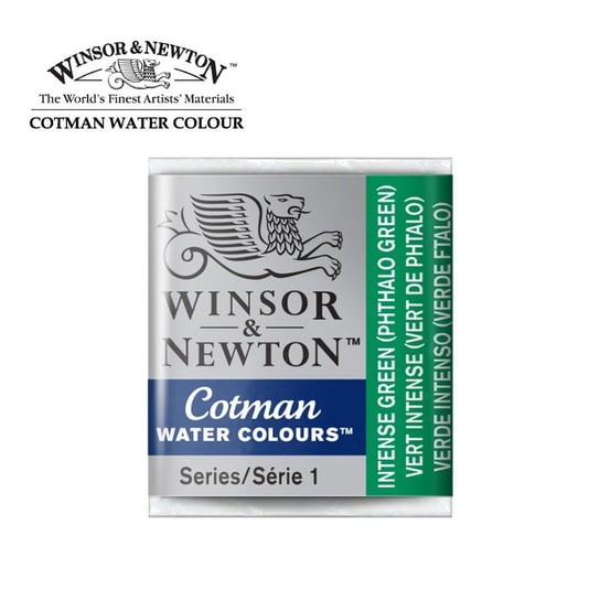 Winsor&Newton, farba akwarelowa Cotman półkostka, Intense Green Winsor & Newton