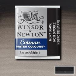 Winsor&Newton, farba akwarelowa Cotman półkostka, Ivory Black Winsor & Newton
