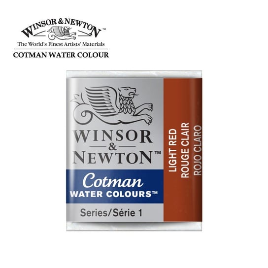 Winsor&Newton, farba akwarelowa Cotman półkostka, Light Red Winsor & Newton
