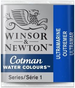 Winsor&Newton, farba akwarelowa Cotman półkostka, Ultramarine Winsor & Newton