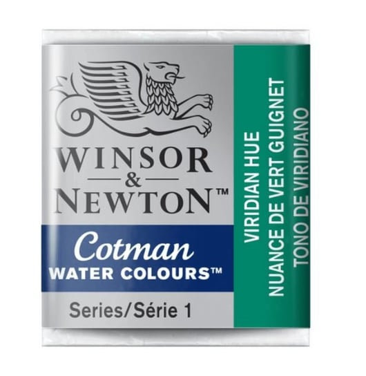 Winsor&Newton, farba akwarelowa Cotman półkostka, Viridian Hue Winsor & Newton