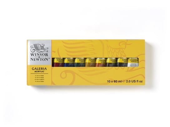Winsor & Newton Galeria, zestaw farb akrylowych 10x60ml Winsor & Newton