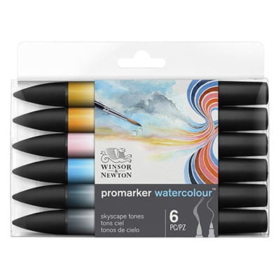 Winsor & Newton, Promarkery Watercolour Basic Tones 6K Winsor & Newton