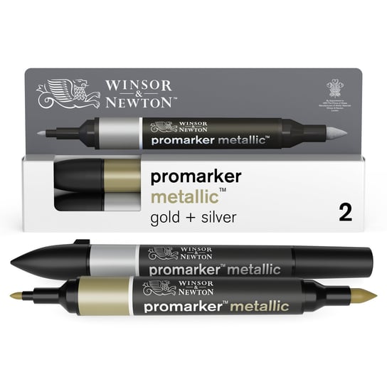 Winsor&Newton, zestaw Promarker, złoty i srebrny Winsor & Newton