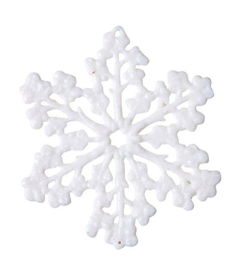 Winter Charm, Zawieszka ozdobna, śnieżka wisząca, biała, 11,5x11 cm Empik