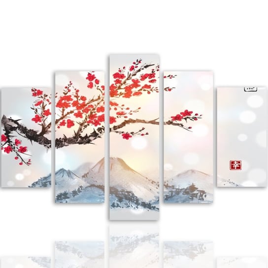 Winter Cherry Blossom 150x100 (5 panele) Legendarte