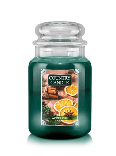Winter Spice - Country Candle - Duża Świeca Zapachowa Z Dwoma Knotami (737G) Country Candle