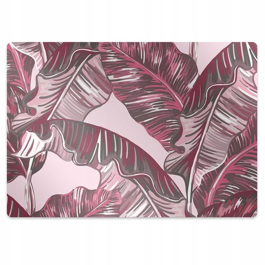 Winylowa mata ochronna pod krzesło ze wzorem - Różowa palma 100x70 Inna marka