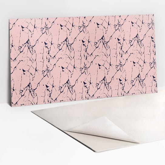 Winylowy Panel Sampoprzylepny 100x50 cm - Rysunkowy różowy marmur Tulup