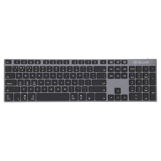 Wireless Keyboard Tellur Shade, Bluetooth, Us, Alu, Grey Black TELLUR