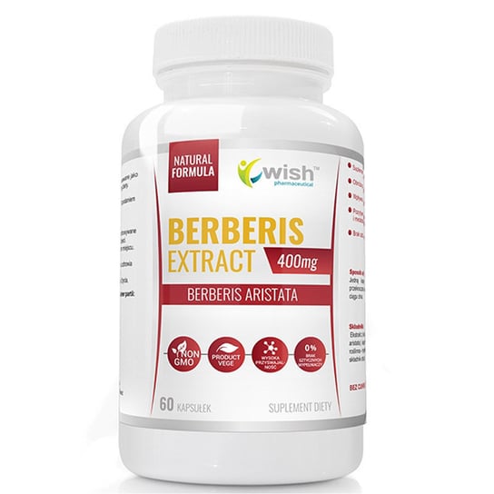 Wish Berberis Extract 400Mg Suplementy diety, 60 kaps. Wish