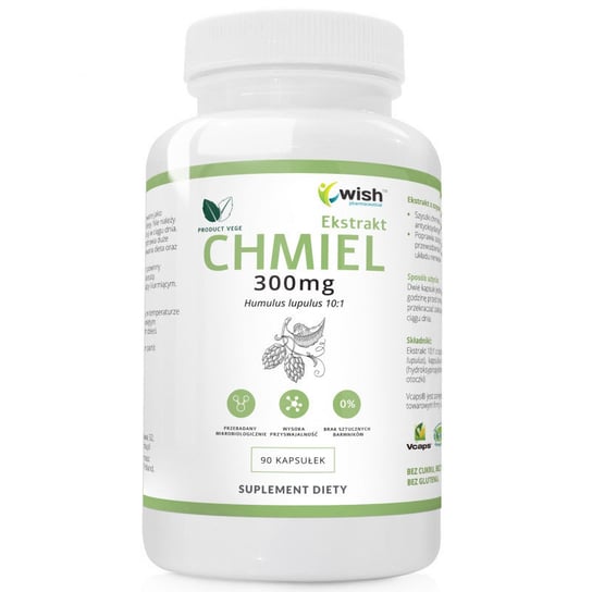 WISH Chmiel Extract 300mg Suplementy diety, 90 kaps. Wish