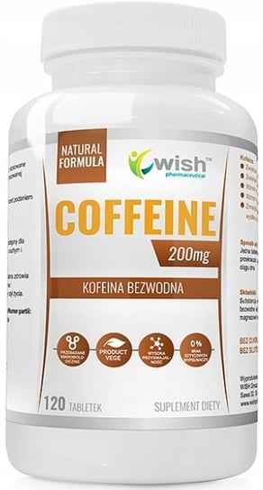 Wish, Coffeine 200 Mg Kofeina Pamięć, 120 Tab. Suplement diety Wish Pharmaceutical