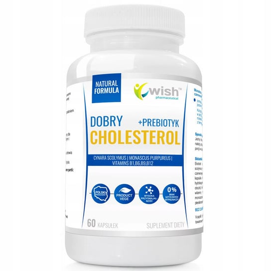 Wish Dobry Cholesterol Suplementy diety, 60 kaps. Wish
