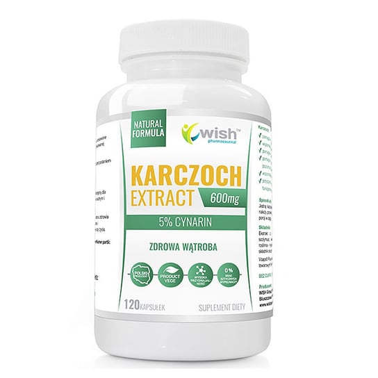 Wish Karczoch Extract 600Mg Suplement diety, 120 kaps. Wish