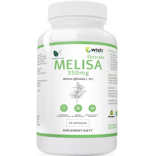 WISH Melisa Extract 350mg Suplementy diety, 90 kaps. Wish