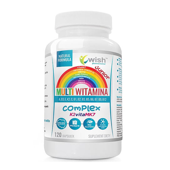 Wish Multi Witamina Complex Junior Suplement diety, 120 kaps. Wish Pharmaceutical