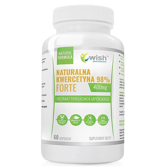 Wish Naturalna Kwercetyna 98% Forte 400Mg Suplementy diety, 60 kaps. Wish