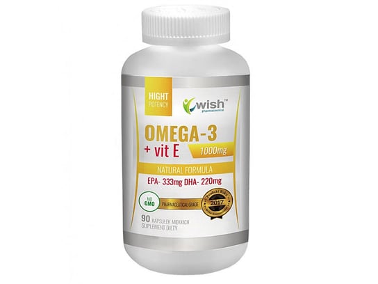 Wish, Omega 3 + Vitamina E, Suplement diety, 90 kaps. Wish